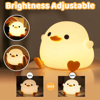 Duck Night Light - Squishy Silicone Bedside Lamp