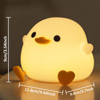 Duck Night Light - Squishy Silicone Bedside Lamp
