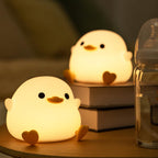Duck Night Light - Squishy Silicone Bedside Lamp